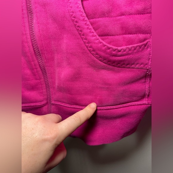 Lululemon Rasberry/Guava Calm And Cozy Scuba Cotton in Size 10 - Picture 9 of 9